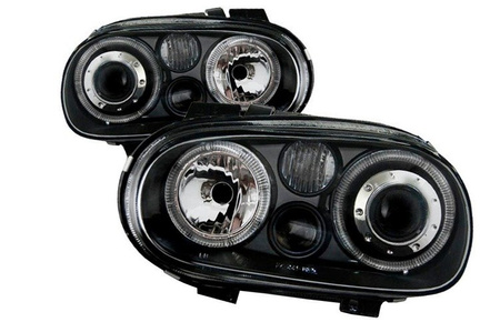 Svetlomety Vw Golf 4 IV krúžok depo čierna