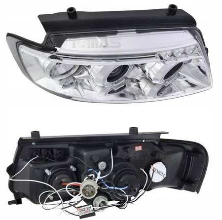 Svetlomety VW Passat B5 3B CHROMOVÉ KRÚŽKY +