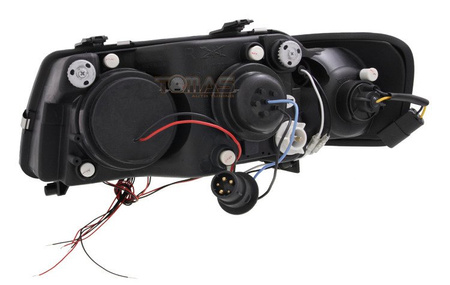 Svetlomety Audi A3 8L chrómové krúžky