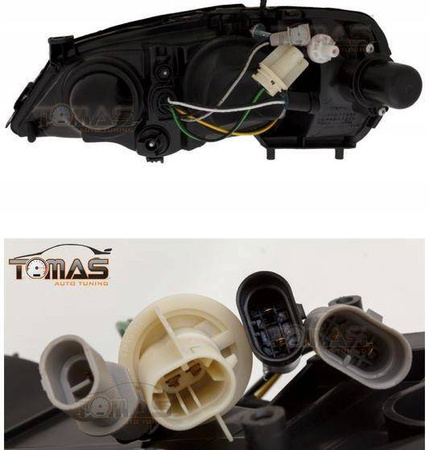 Svetlomety Opel Astra G čierne číre