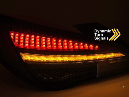 Mercedes CLA C117 čierno-červené zadné svetlá OLED