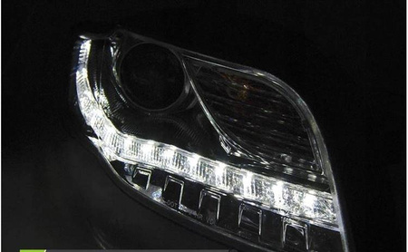 Svetlomety Audi A4 B7 04-08 chrómované led