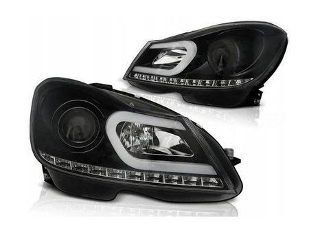Svetlomety Mercedes C W204 11-14 BLACK TUBE LI