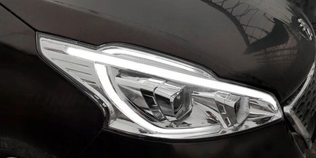 Peugeot 208 12-15 chrómové led drl svetlomety