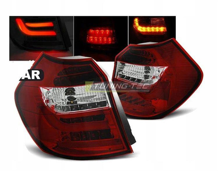 Svetlá Bmw 1 série E87 E81 04-07 červená biela led bar