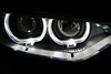 Svetlomety BMW F30 F31 Angel Eyes LED čierne