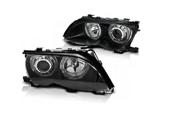 BMW E46 01-05 Sedan Led Ringlights Čierne šošovky