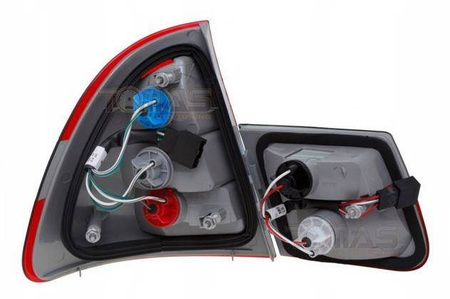 Číre zadné svetlá BMW E46 Touring červená biela SMOKE