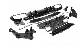 Športový čierny strieborný difúzor pre Mercedes W205 18-