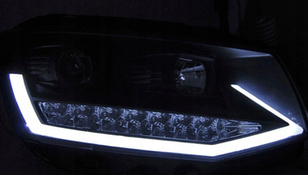Predné svetlá Vw T6 15- Black Tube Light Led Drl