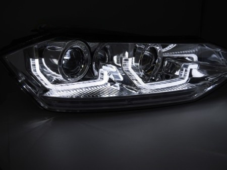 Svetlomety s LED šošovkami DRL VW Polo VI 2G (2017-2021) | Dynamický smerový svetlomet