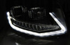 Vw T6 15- čierna trubica led drl dts svetlomety