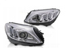 Chrómové LED svetlomety pre Mercedes w205 14-18