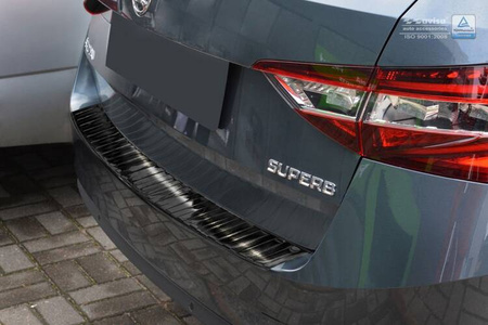 SKODA SUPERB 3 kombi Čierna ochranná krytka zadného nárazníka (lišta)