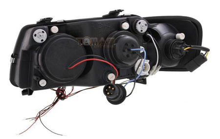 Svetlomety Audi A3 8L chrómové krúžky