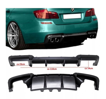 DIFÚZOR BMW F10 F11 10-LOOK M5 DUET LESKLÁ ČIERNA