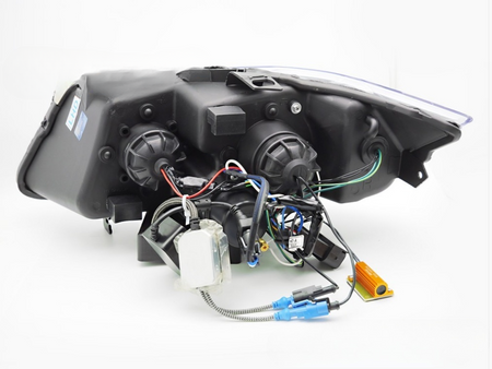 XENON LED svetlomety čierne pre BMW E90/E91 LCI