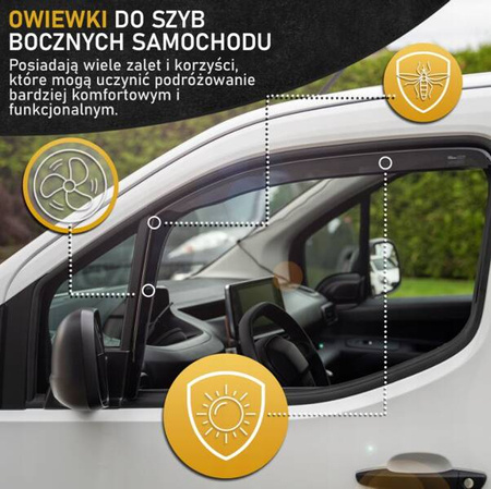 Deflektory bočných okien HEKO pre VOLKSWAGEN VW T4 1990-2003 |