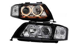 Svetlomety Audi A6 C5 Ringi Xenon D2S Black FK
