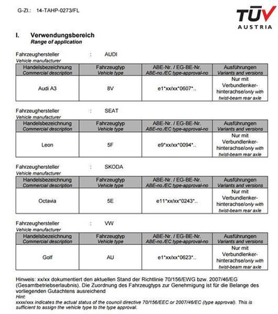 COILOVER odpruženie VW GOLF 7 1.2 TSI 1.4 TGI 1.4 TSI 1.6