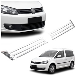 Lišty prednej masky VW VOLKSWAGEN CADDY 2010-2015 | OCEL | CHROME