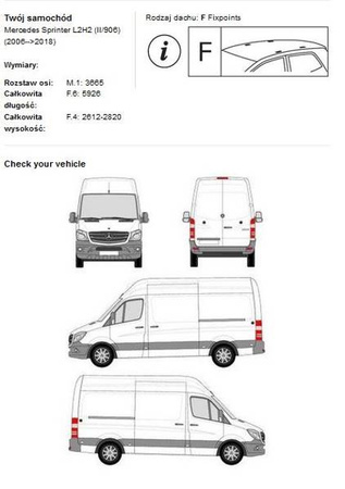 Strešná plošina na batožinu Mercedes Sprinter L2H2