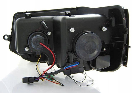 Svetlomety nové Vw T5 10-15 čierne led drl