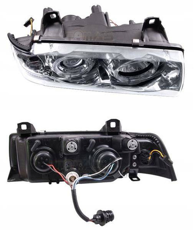 Svetlomety BMW E36 CHROM RINGI