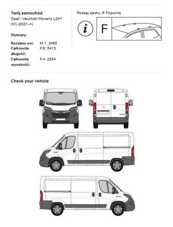 Strešný nosič plošiny Opel Movano L2H1 2021-&gt