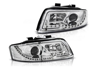Svetlomety Audi A4 B6 00-04 Led Tube Chrome