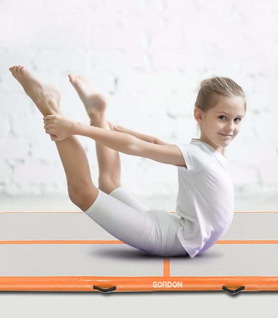 AIRTRACK 3 M ORANŽOVÁ AKROBATICKÁ DRÁHA GYMNASTICKÁ PODLOŽKA NAFUKOVACÍ MATRAC SILNÁ PUMP VAK NA POTREBOVANIE ZÁBAVKA PRE DETI DOSPELÝCH