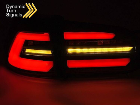 Červené dymové LED svetlá pre VW Golf 7 VII Variant