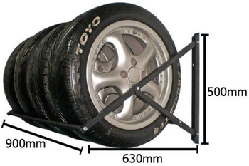 Nástenná polica na pneumatiky S4 do garáže