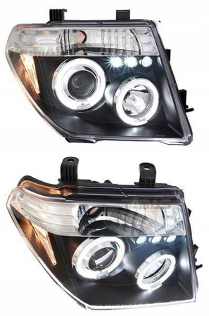 Svetlomety Nissan Navara III CHROM RINGI