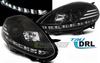 Svetlá fiat punto evo 09-12 čierne led drl