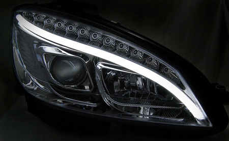 Svietidlá Mercedes W204 triedy C 07-10 Chrome Led Dts