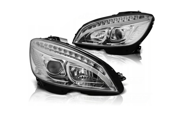 Svietidlá Mercedes W204 triedy C 07-10 Chrome Led