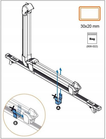 Držiak nosiča lyží Cruz
