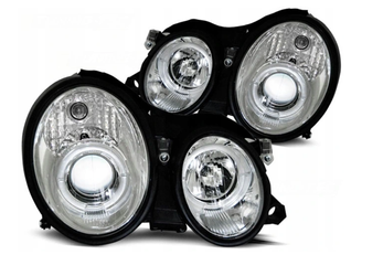 Žiarovky Mercedes W208 Clk 97-02 Krúžky na objektívy chróm