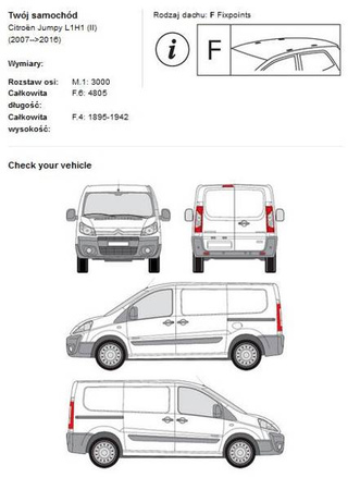 Strešná plošina kufra Toyota Proace L1H1 13-16