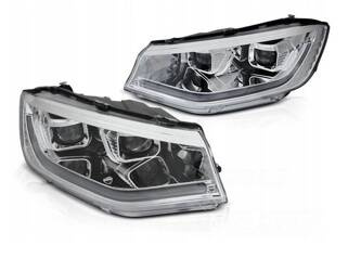 LED svetlomety chrómové DRL lampy pre VW Caddy 20-