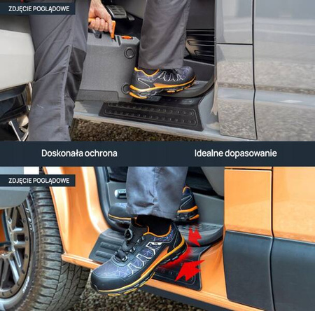 Ochranné kryty prahov, prahové lišty pre VW CADDY 2003-2020 | ABS