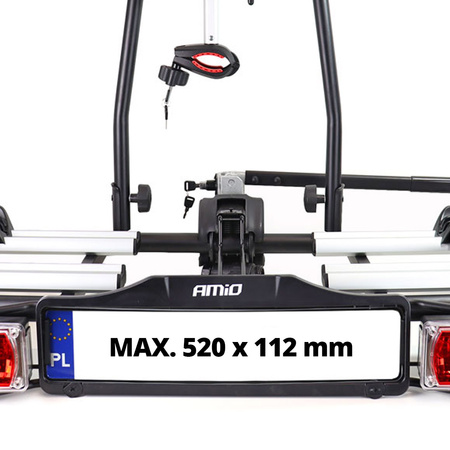 Plošinový nosič bicyklov s háčikom - E-Bike - 2 bicykle TBC-02/2