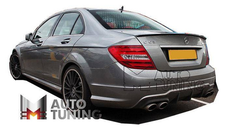 Vzduchový difúzor zadného nárazníka Mercedes W204 AMG Look duo