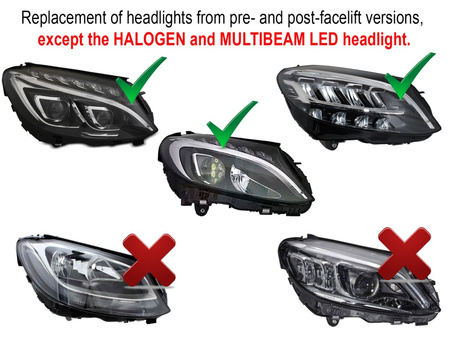 Full LED svetlomety pre Mercedes W205 14-21