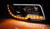 Svetlomety Audi A4 B6 00-04 Led Tube Black