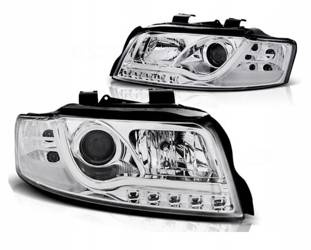 Svetlomety Audi A4 B6 00-04 led trubice chróm